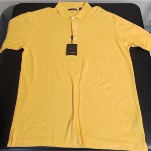 Greg Norman PlayDry Polo Shirt Mens XL Yellow Golf Performance NWT Moisture